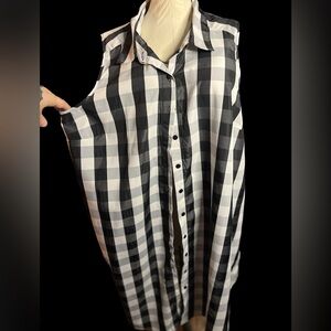 NWT Mlle Gabrielle long checkered dress size 3xl